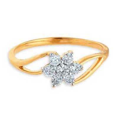 Ag Real Diamond STUNNING BEAUTIFUL FLOWER SHAPE DIAMOND RING AGSR0158