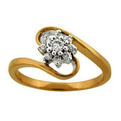 Ag Real Diamond BLOSSOM FLOWER DIAMOND RING AGSR0175