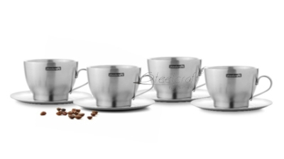CUP SAUCER MATT WITH HANDLE