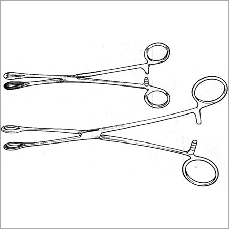 Forceps Sponge - Stainless Steel 12-14cm Smooth/Serrated Jaws | Atraumatic Grip Rounded Jaws Sterilizable