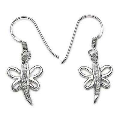 Ag Real Diamond COOL FLOWER SHAPE EARRING AGSE0180