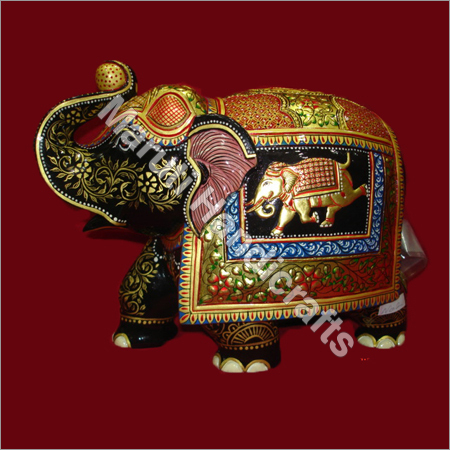 Painted Wooden Elephant