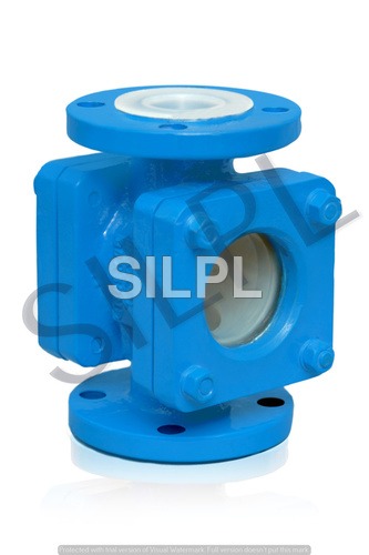 P.F.A Lined Double Window Sight Glass