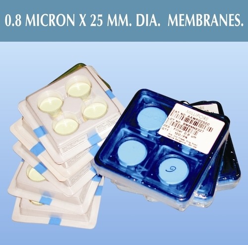 0.8 Micron X 25 mm.dia.mambranes