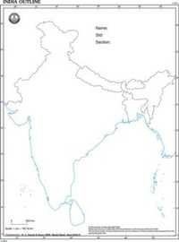 India Outline Map 