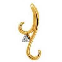 Avsar Real Gold And Diamond Danglling Rebbin Shape Pendan Avp0116