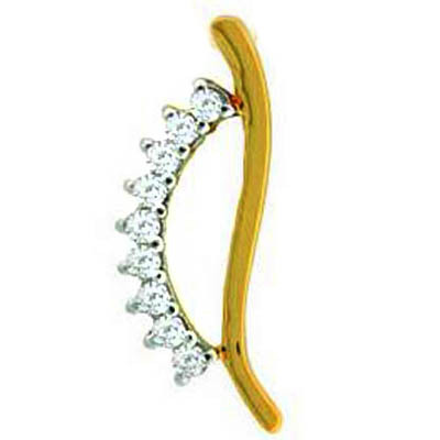 Avsar Real Gold and Diamond FANCY HAIR PIN SHAPE DIAMOND PENDANT AVP0139