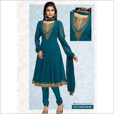 Blue Patiala Salwar Suit