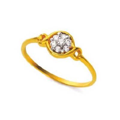 Avsar Real Gold And Diamond CIRCULAR WITH DIAMOND RING AVR109