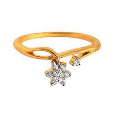 Avsar Real Gold And Diamond DANGLING SKY STAR SHAPE DIAMOND RING AVR119