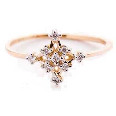 Avsar Real Gold And Diamond TWINKLING STAR DIAMOND RING AVR126
