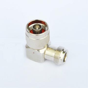 N Female to Male R/A Adaptor - Brass Nickel Plated, 0-11GHz, 50 Ohms | Right-Angle, Durable, Low VSWR