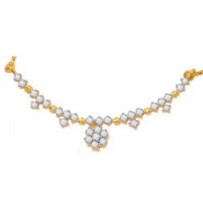 Avsar Real Gold and Diamond DANGLING BLOSSOM FLOWER DIAMOND MANGALSUTRA AVN071