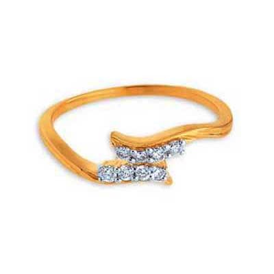 Bling! Diamond Accessories Daily Wear TWIN SNAKE TAIL SHAPE DIAMOND RING BGR058