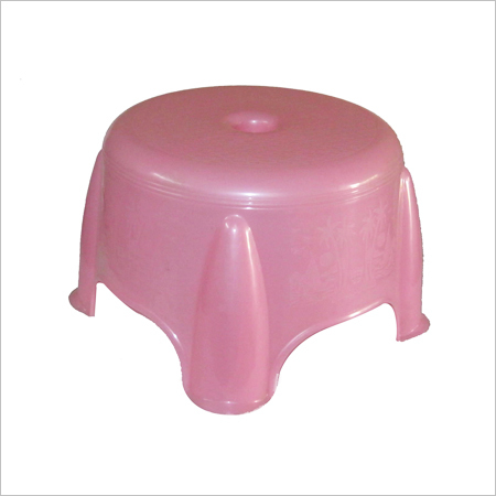 Bathroom Stool - Durable Plastic, 12 Inches Round, Pink Color | Easy Access, Slip Resistant, Lightweight, Stylish Design, Comfortable, Versatile