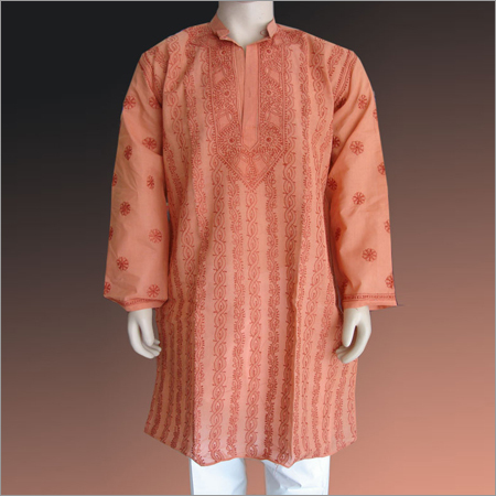 Chikankari Orange Kurta
