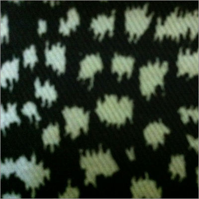 White & Black Piebald Printed Drill Fabric