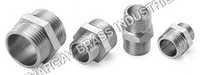 Silver Brass Hex Reducing Nipple