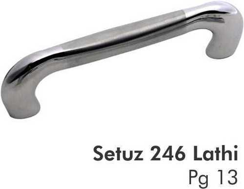 246 Lathi Handle - Metal, 120x30x20mm | Durable, Ergonomic Grip, Polished Finish
