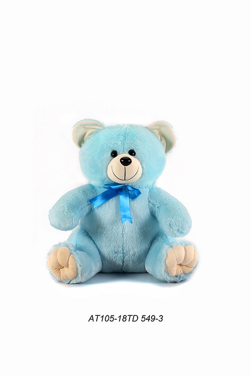 Teddy Bear - Plush, Small, Light Blue | Soft, Cuddly, Collectible, Huggable, Playful Polyester Filling