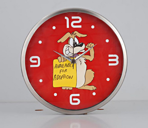 Wall Clock - Metal, Glass, 12 Inch, Red | Quartz Movement, Accurate Timekeeping, Stylish Design, Easy to Read, Attractive Art
