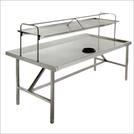 Dish Landing Table - Stainless Steel, Iron Frame | With Oh Glass Rack, Durable Design, Elegant Smooth Edges