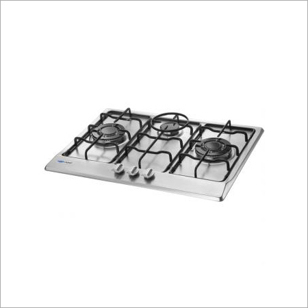 Built in Hobs N 703 SS - Stainless Steel 70cm, 3 Gas Burners, Triple Flame, Auto Electric Ignition