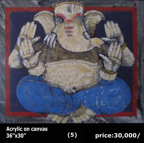 Acrylic Ganesha Painting