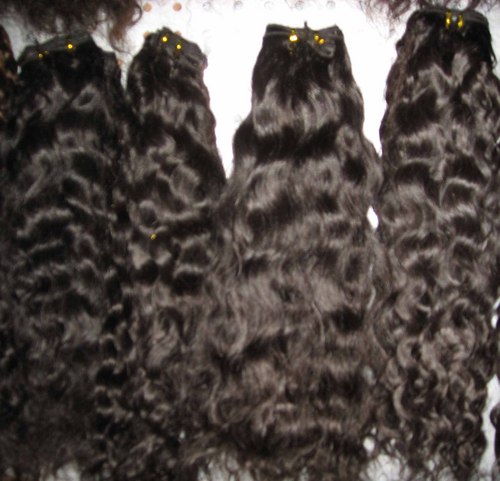 curly black weft