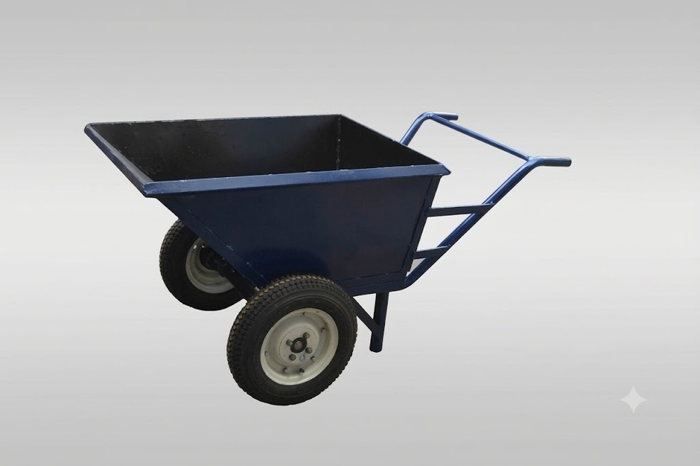 Single Double Wheel Trolley - Color: Black