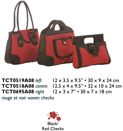 ROUGE WT NOIR WOVEN CHECKS