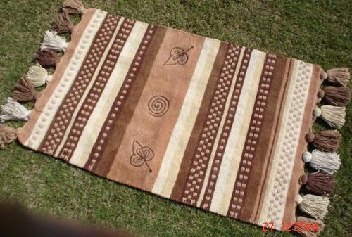 DOOR MAT(4) - Cotton, 24x18 Inch, Brown | Absorbent, Durable, Decorative, Easy Clean, Soft Cotton
