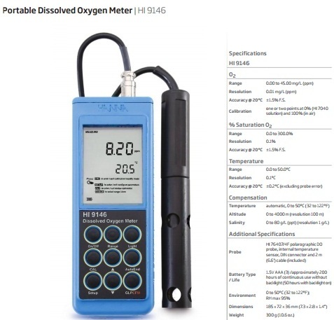 Portable Dissolved Oxygen Meter
