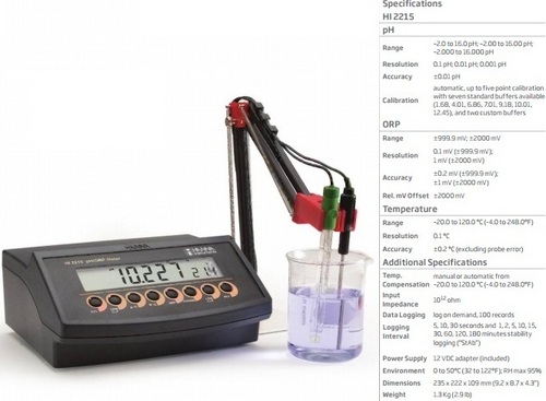 pH/ORP Benchtop Meter with Logging