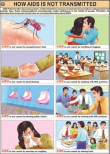 How Aids is not transmitted Chart