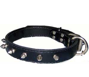 Black Leather Dog Collar
