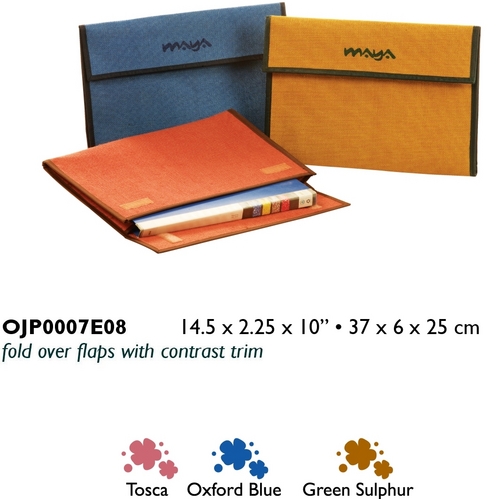 Fold Over Flap With Contrast Trim - Leather, 14.5x23.5x10cm, Brown | Secure Closure, Durable Material, Compact Design