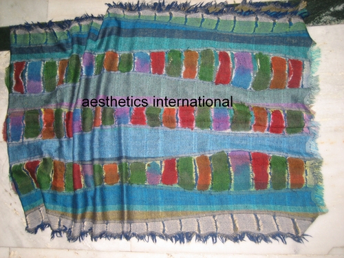 Boiled Wool with Hand Printing