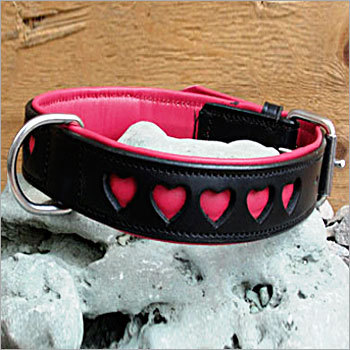 Black Leather Dog Collar