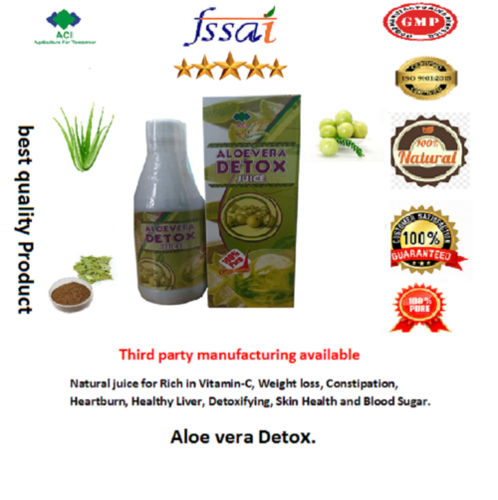 Aloevera Detox Juice Packaging: Plastic Bottle