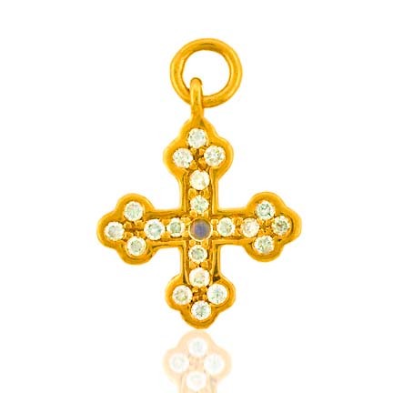 18k Gold Cross Pendant