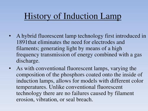 History of Induction Lamp