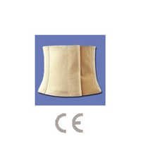 Abdominal Belt - Elastic Fabric, Adjustable Size , Beige Color With Secure Hook And Loop Closure