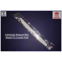 Polystyrene Crystal Knife - Food Grade Polystyrene, 6.75 Inches Long, White Color | Lightweight, Disposable, Multiple Sizes Available