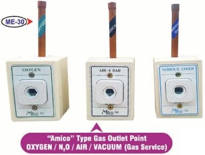 Medical Gas Outlet Points - Metal & Plastic, 1-3 kg Weight , Sturdiness & Impact Resistance