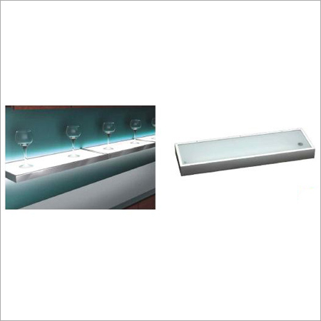 Fluorescent Glass Shelf Light - Glass & Metal, Variable Size, 6500K | Bright Illumination, Energy Efficient, Easy Installation