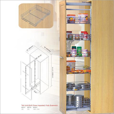 Kitchen Products - Steel, Adjustable Width & Height, Chrome Finish | Space Saving, Smooth Glide, Organized Storage
