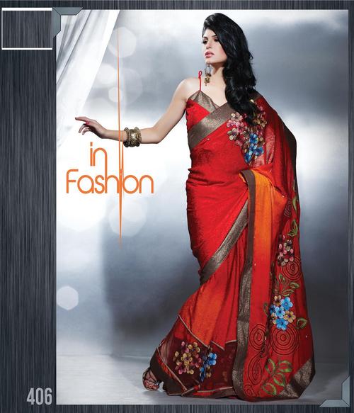 Partywear Sarees Manufacturer Exporters India