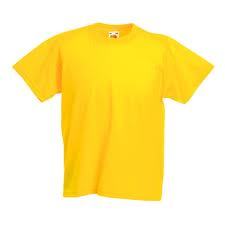Yellow Round Neck Kids T Shirt