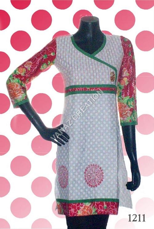 Designer Cotton Block Printed Ladies Kurtis